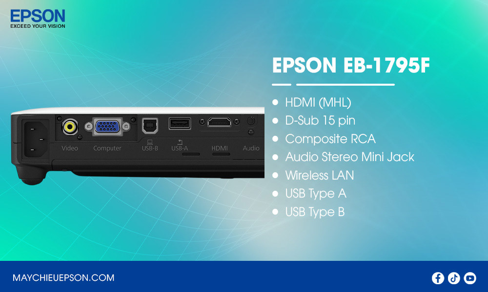 Epson EB-1795F máy chiếu di động cho văn phòng, giáo dục