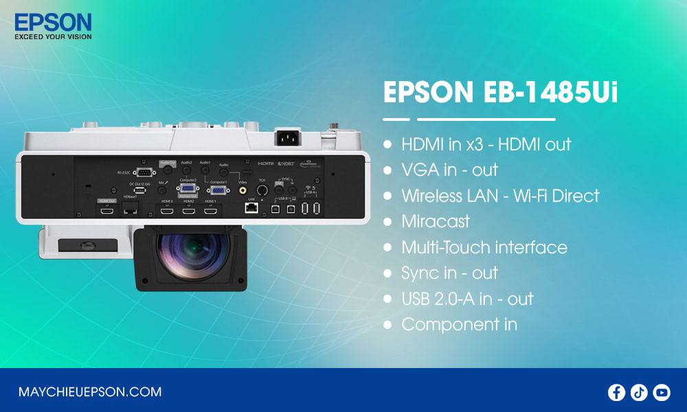 Epson EB-1485Fi Máy chiếu tương tác siêu gần Laser Full HD