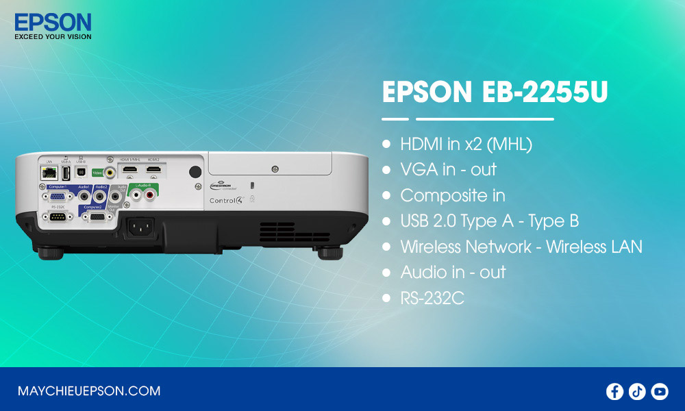 Epson EB-2255U máy chiếu độ sáng cao cho văn phòng, lớp học