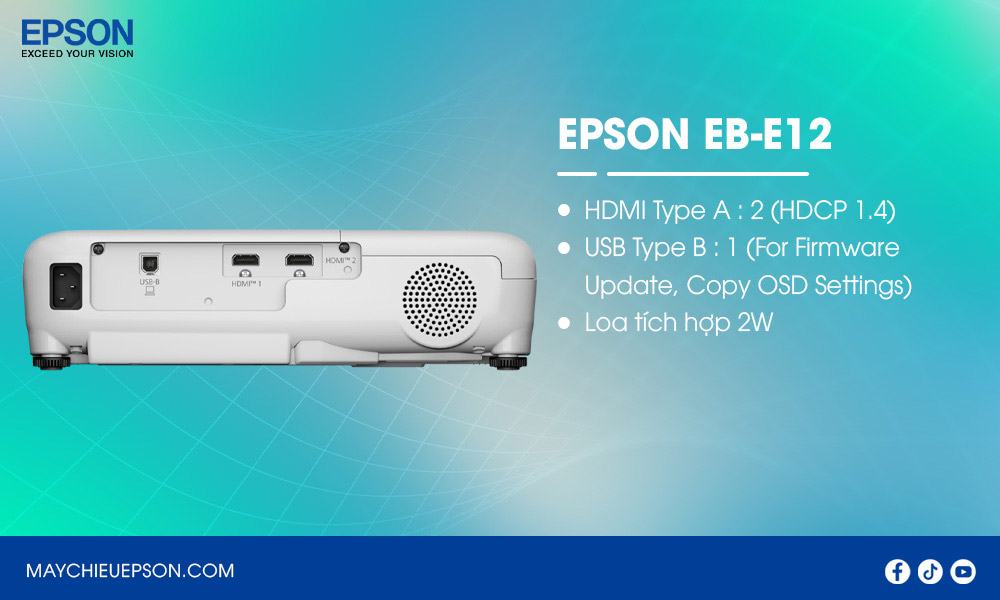 Epson EB-E12 máy chiếu đa năng XGA công nghệ 3LCD