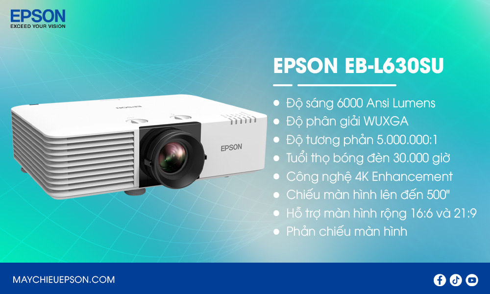 Epson EB-L630SU Máy chiếu Short-throw Laser