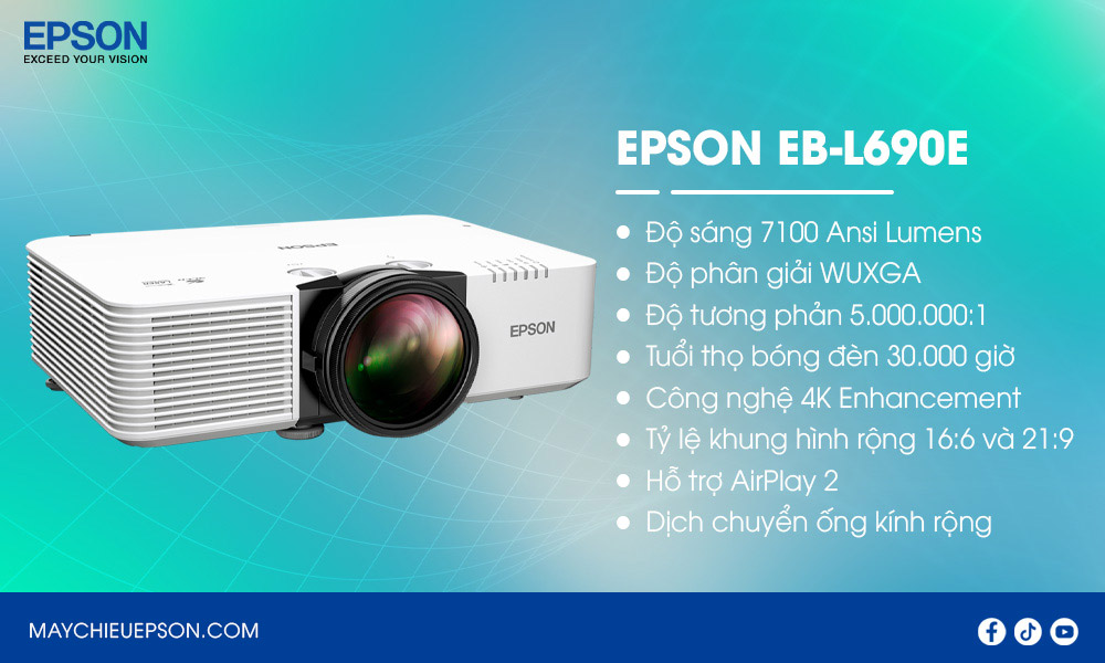 Epson EB-L690E Máy chiếu độ sáng cao