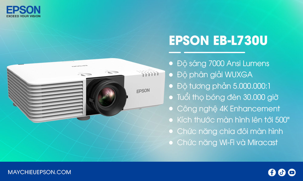 Epson EB-L730U Máy chiếu laser WUXGA độ sáng cao