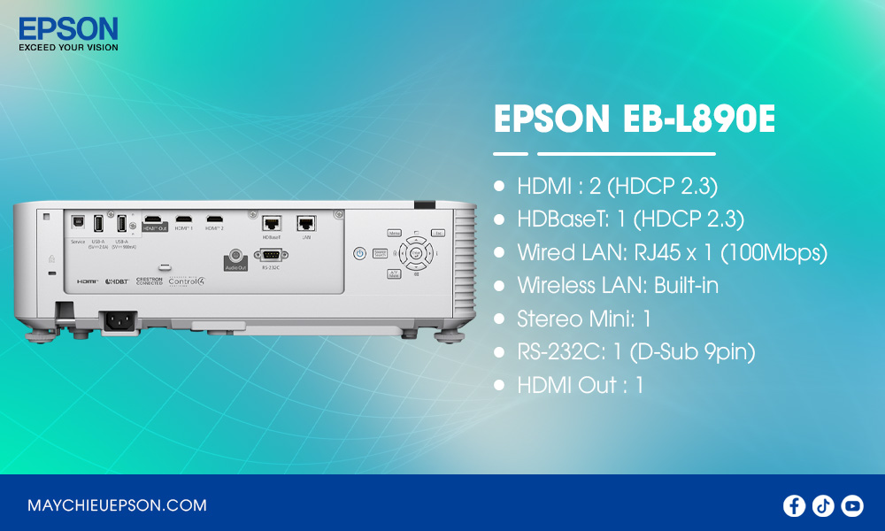 Epson EB-L890E WUXGA 3LCD Laser Projector
