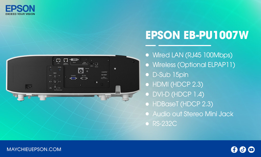 Epson EB-PU1007W Máy chiếu laser WUXGA cao cấp