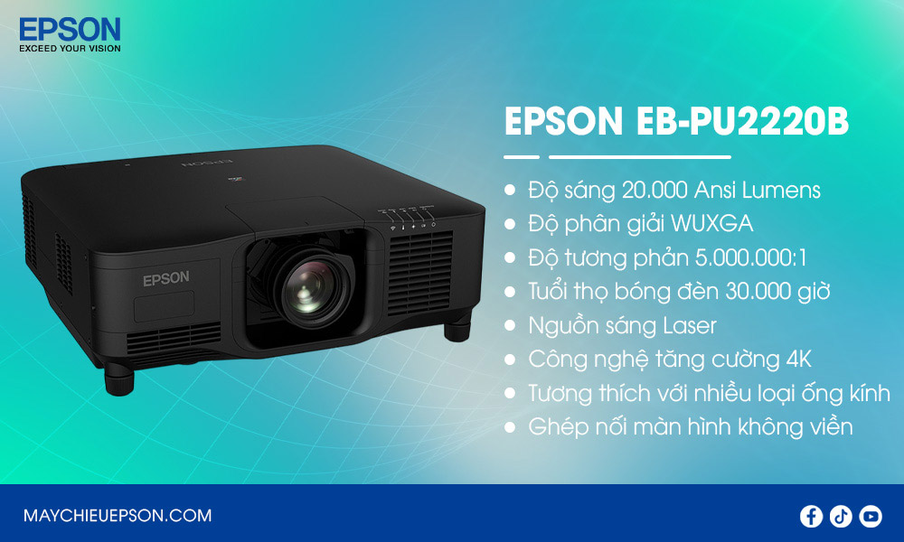 Epson EB-PU2220B Máy chiếu laser 20.000 lumens