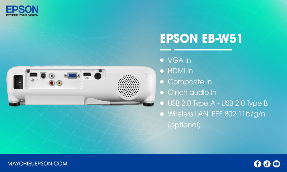Epson EB-W51 Máy chiếu WXGA 3LCD