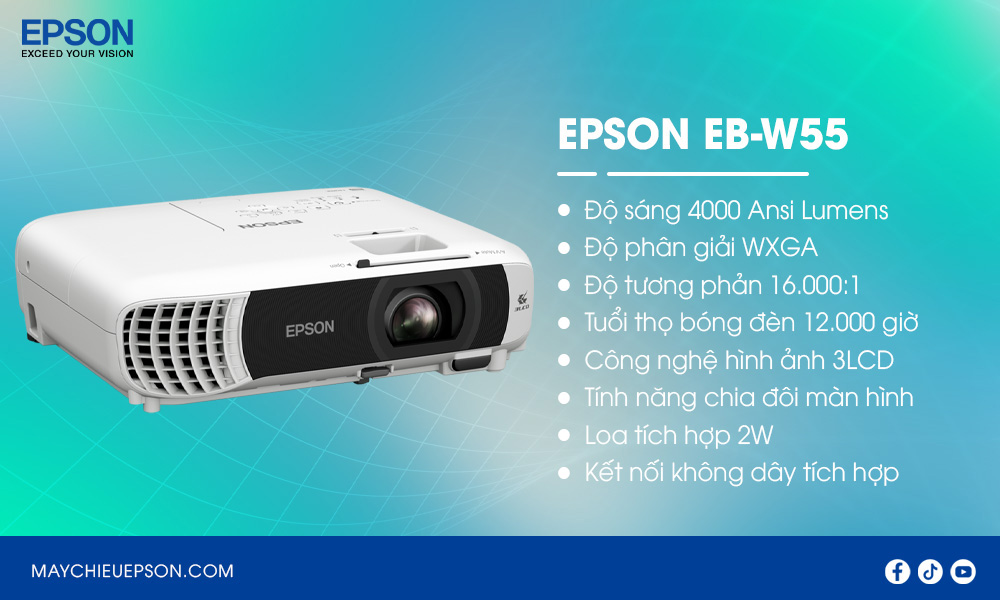 Epson EB-W55 máy chiếu Full HD
