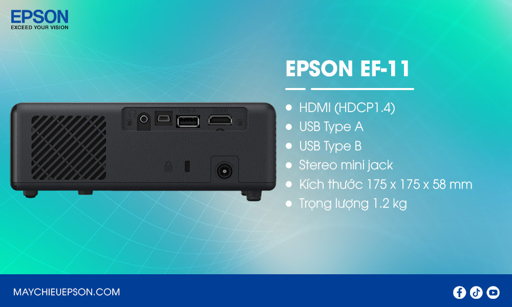 Epson EF-11 Máy chiếu laser mini nhỏ gọn cho rạp phim tại gia