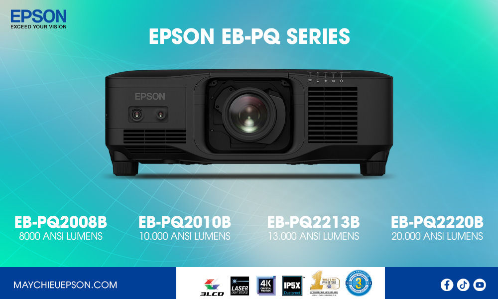 Epson ra mắt EB-PQ Series 4K máy chiếu cho địa điểm lớn 2025