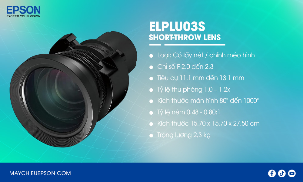 ELPLU03S ống kính Short-throw