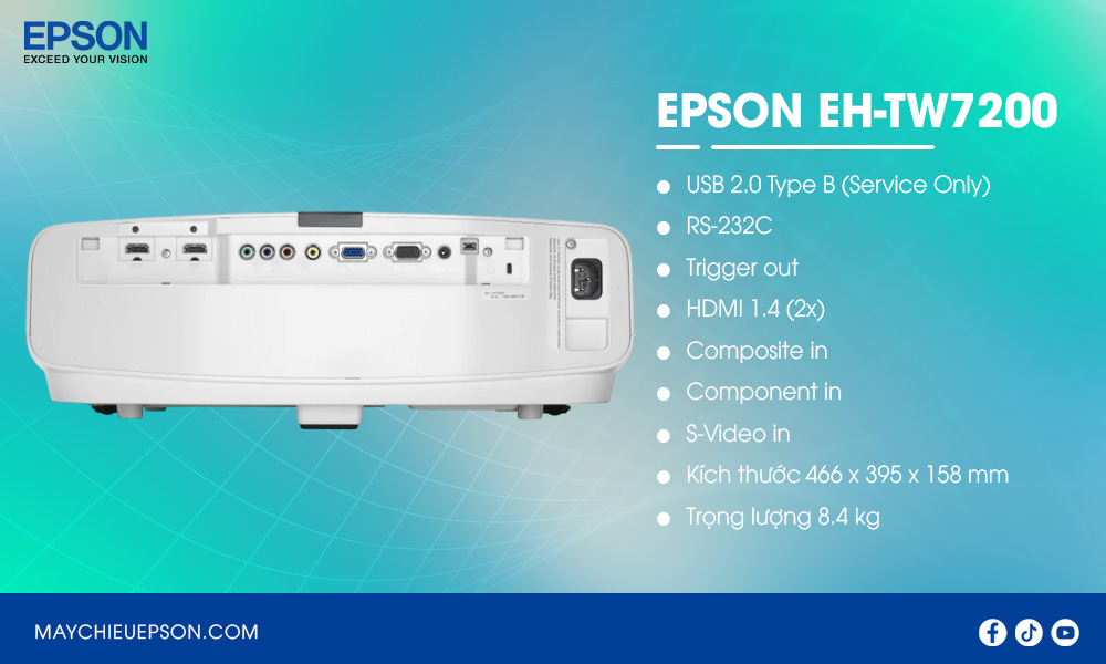 Epson EH-TW7200 Máy chiếu High-End Home Cinema Full HD 3D