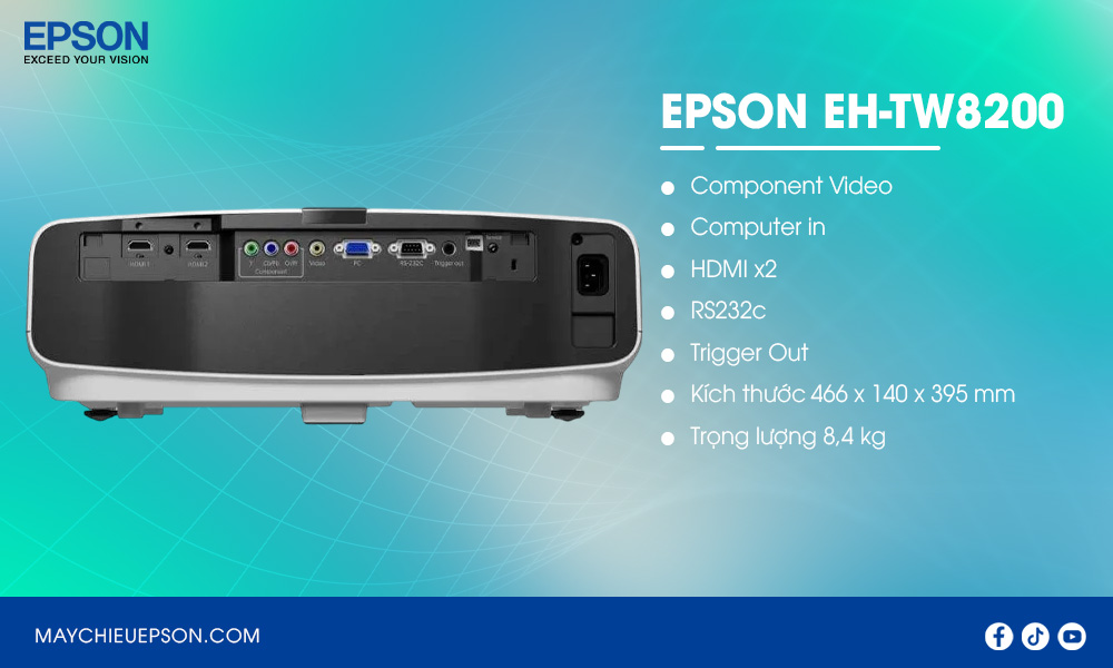 Epson EH-TW8200 máy chiếu Full HD 3D giải trí gia đình