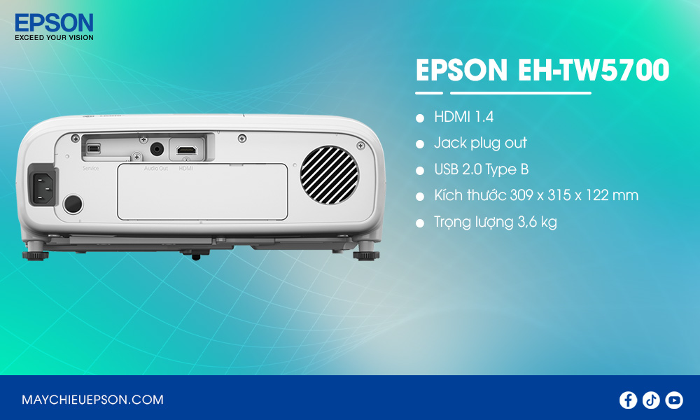 Epson EH-TW5700 máy chiếu giải trí gia đình Full HD 3D