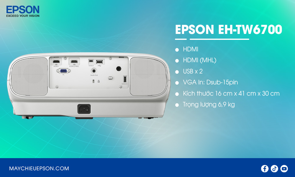 Epson EH-TW6700 Đỉnh cao giải trí 3D và chuẩn mực hình ảnh Full HD