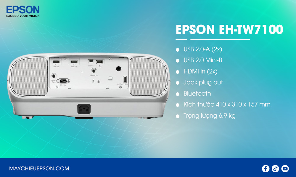 Epson EH-TW7100 Trải nghiệm 4K UHD và 3D Home Cinema