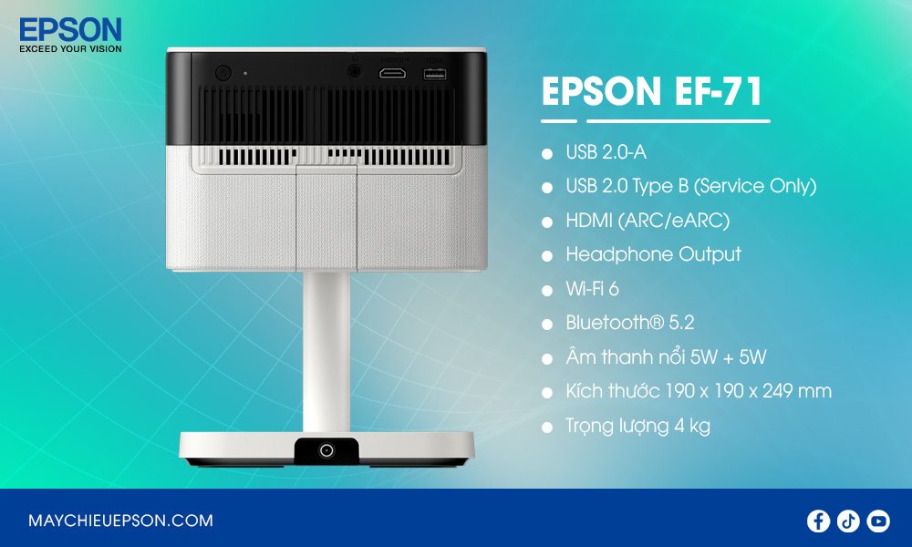 Epson EF-71 Máy chiếu thông minh di động Full HD 1080P